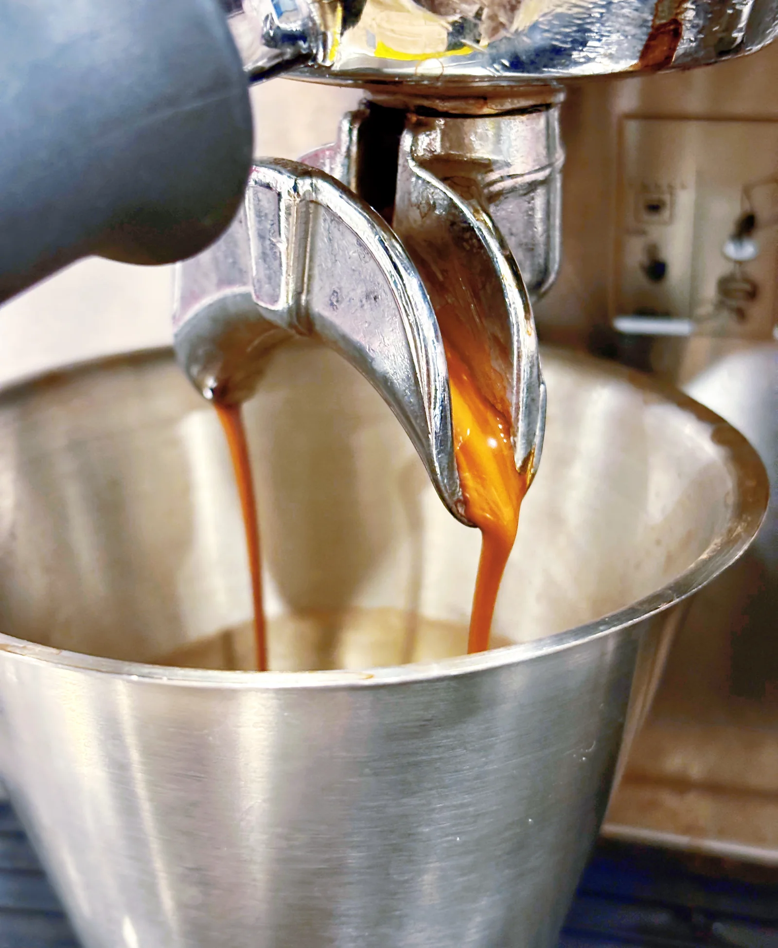Sauce being prepared in a kitchen